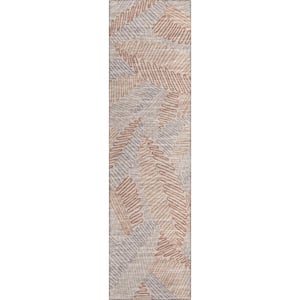 Modena Walnut 2 ft. 3 in. x 7 ft. 6 in. Abstract Runner Rug