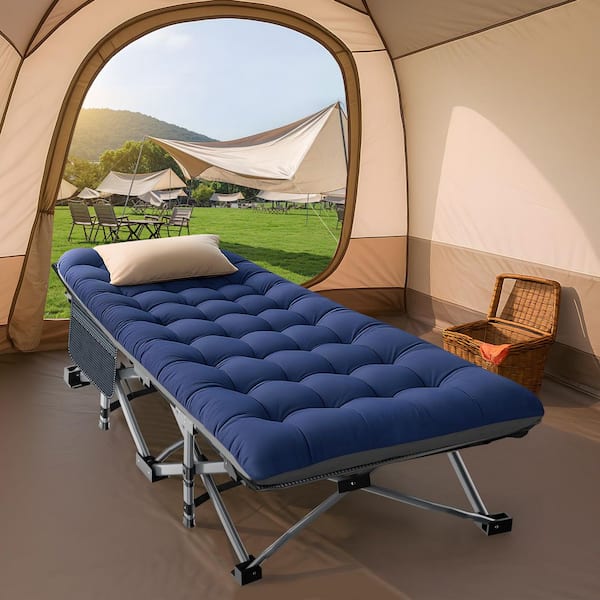 BOZTIY Folding Camping Cots 75 in. x 28 in. Double Layer