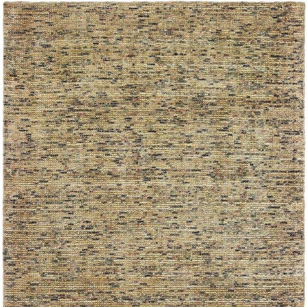 8 X 10 Gold Solid Color Washable Area Rug Runner Rug