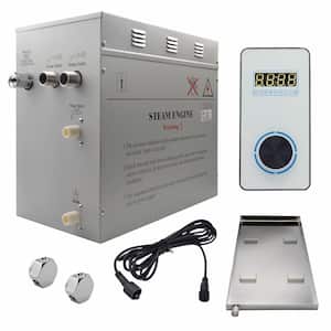 Superior Encore 12kW Steam Bath Generator, Self-Draining with Vertical Digital Keypad in White and a Drip Pan