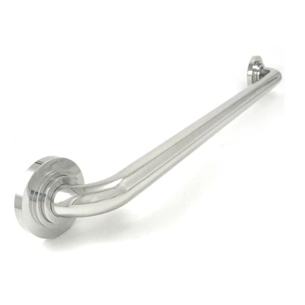 WingIts Platinum Designer Series 42 in. x 1.25 in. Grab Bar Halo in Polished Stainless Steel (45 in. Overall Length)