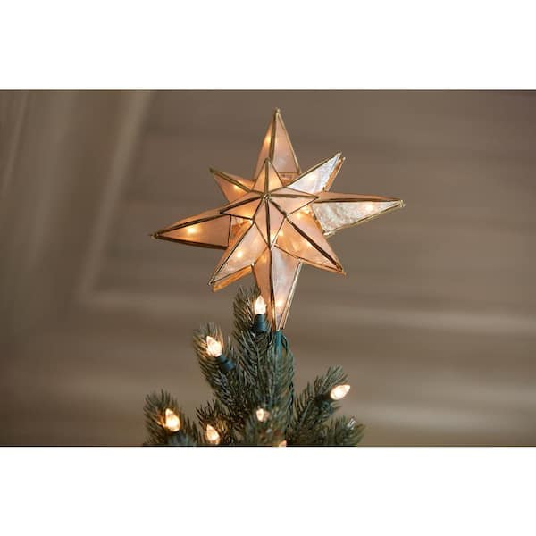 GE - Clear Capiz Bethlehem Star Tree Topper