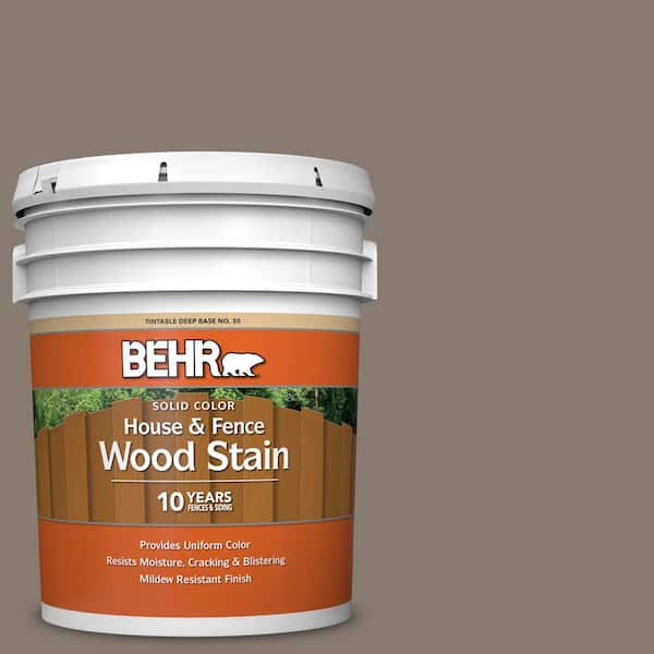 BEHR 5 gal. #SC-259 Aged Grey Solid Color House and Fence Exterior Wood Stain