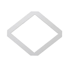 20509 Diamond 24 in. x 0.25 in. x 30.0 in. White Polyurethane Accent Wall Moulding