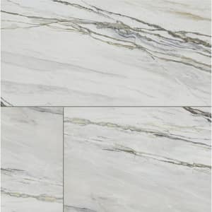 Take Home Sample - Verde Fantasy 4 in. x 4 in. Polished Stone Look Porcelain Floor and Wall Tile