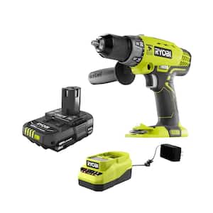 ONE+ 18V Cordless 1/2 in. Hammer Drill/Driver with Handle with 2.0 Ah Battery and Charger