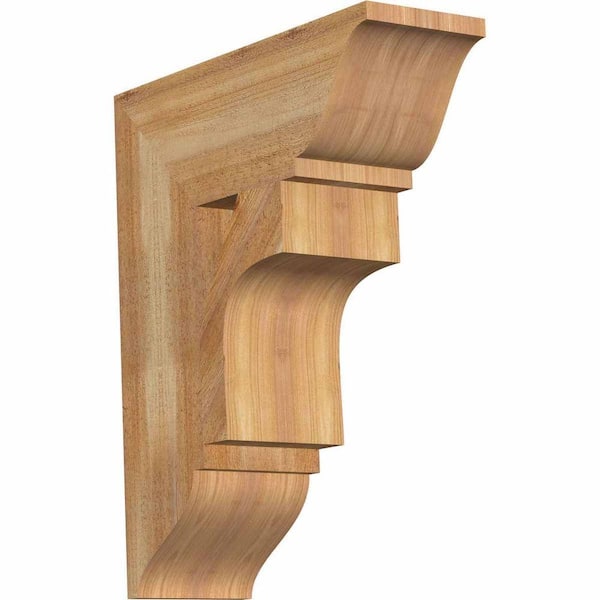 Ekena Millwork 6 in. x 22 in. x 18 in. Western Red Cedar Westlake Traditional Rough Sawn Bracket