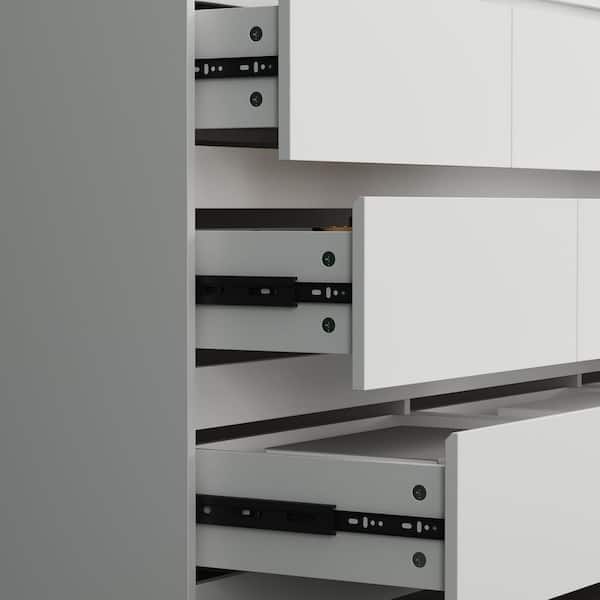 FUFU&GAGA 9-Drawer White Paint Finish Dresser Chest of