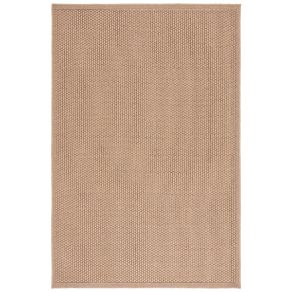 Atrium Sisal Beige 4 ft. x 6 ft. Geometric Solid Indoor/Outdoor Area Rug