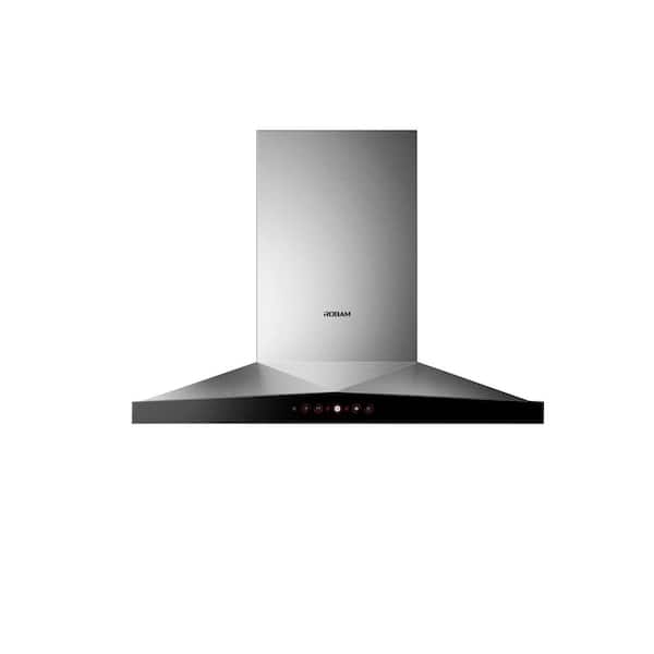 36 in. 1200 CFM Ducted Wall Mount Range Hood in Stainless Steel with High-Pressure DC Motor, Wash-Free Filter