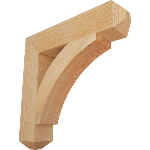 Ekena Millwork 4 in. x 20 in. x 20 in. Douglas Fir Thorton Craftsman Rough Sawn Bracket