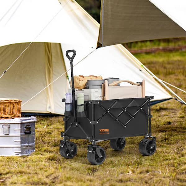 6 cu. ft. Steel Garden Cart Collapsible Folding Wagon 113 L Beach Wagon Cart Folding Wagon Cart Max 250 lbs.