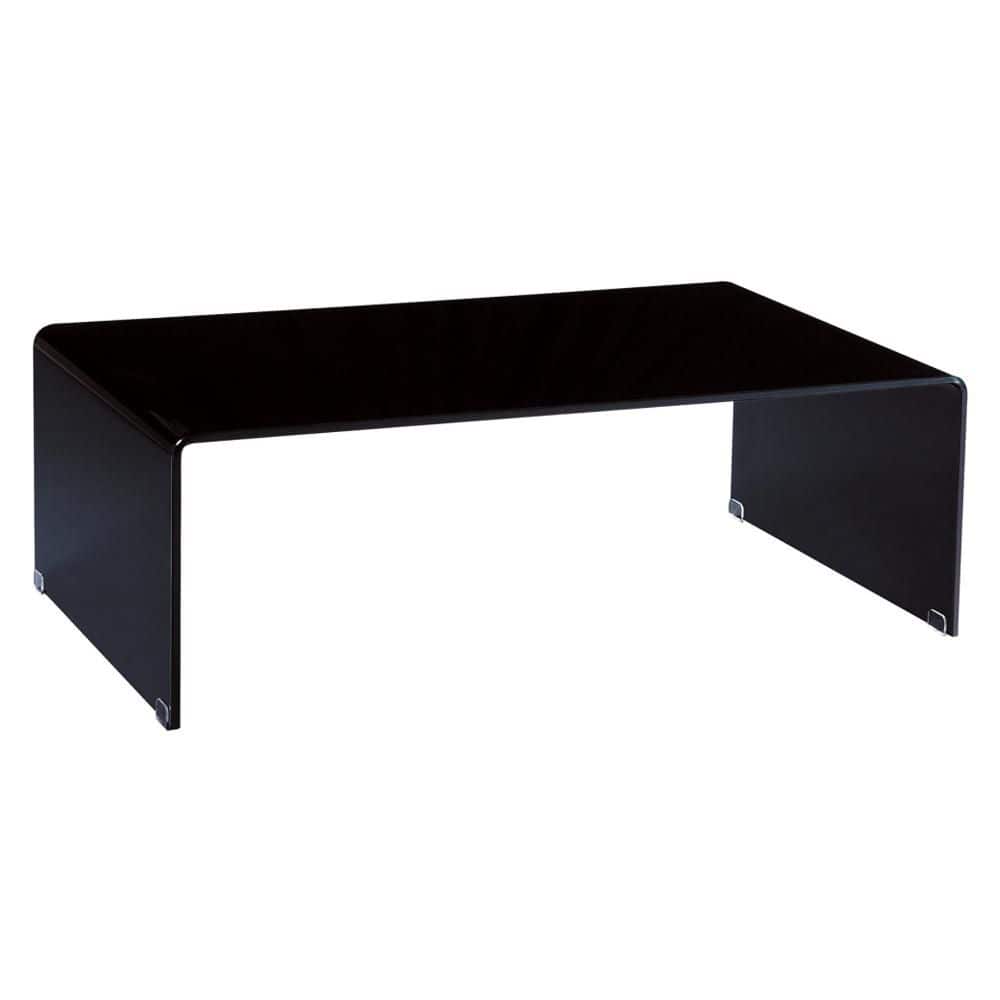 24.00 in. Black Rectangular Glass Coffee Table with No price history on PriceWatchPro