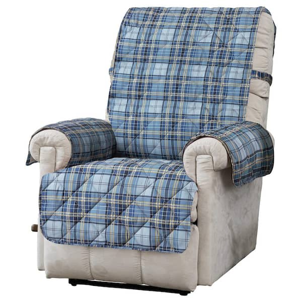 navy plaid chair