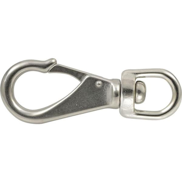 3/4 Black Swivel Hooks with Spring Snap - Sold in Packs of 4