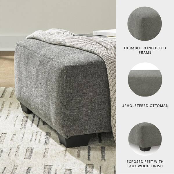 Signature DESIGN BY ASHLEY Seyler Lane Gray Polyester Square