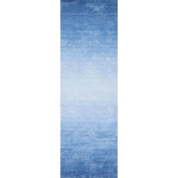 nuLOOM Bernatta Contemporary Ombre Blue 3 ft. x 8 ft. Runner Rug