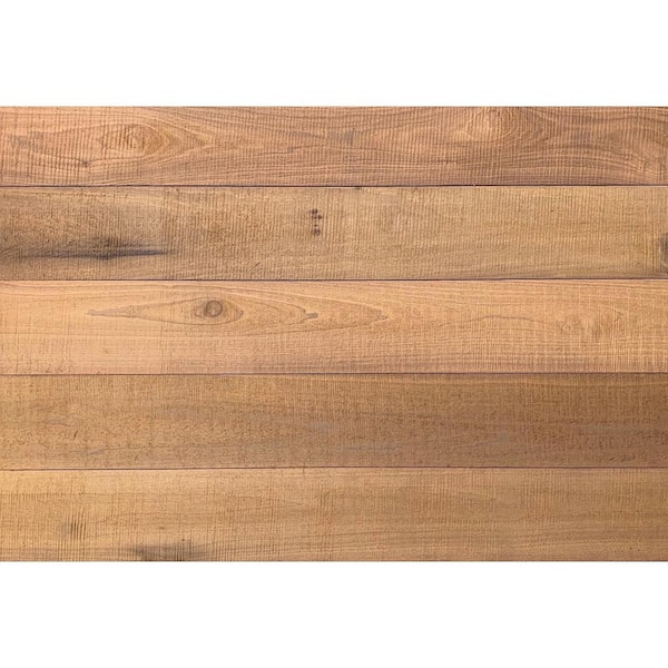EASY PLANKING 5-in x 4-ft Unfinished Poplar Wall Plank (10-sq ft