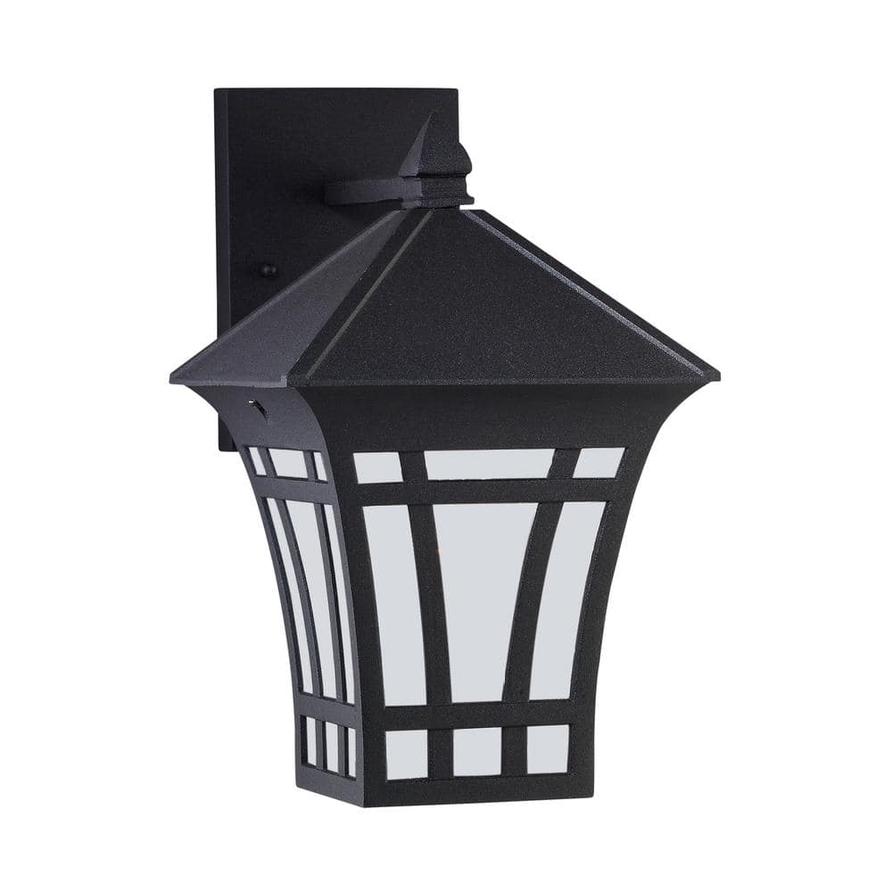 Herrington 1-Light Black Outdoor 11.75 in. Wall Lantern Sconce price history on PriceWatchPro