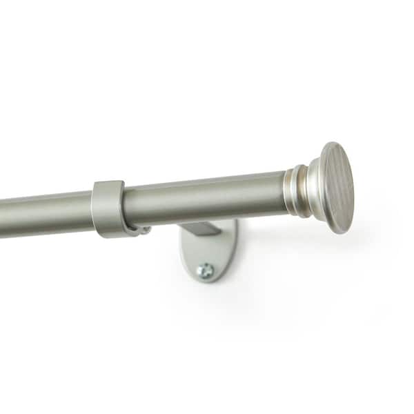 Shaker Curtain Rod, Pewter - 32"W x 78"L