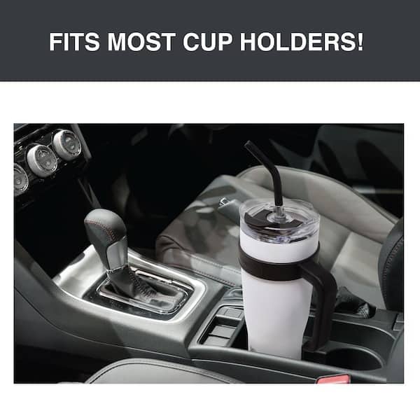 Car Tumbler Cup Tumbler with Handle, High Capacity, Women Men Gifts, 40oz  Sealed Stainless Steel Cup for Coffee, Hot and Cold light grey 