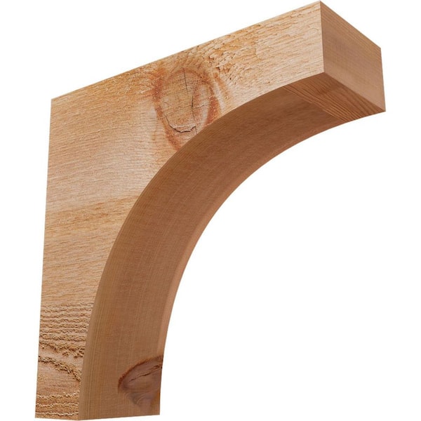 Ekena Millwork 4 in. x 12 in. x 12 in. Western Red Cedar Huntington Rough Sawn Corbel
