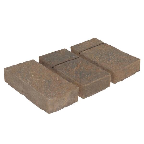 Valestone Hardscapes Domino 11.75 in. x 6 in. x 2.25 in. Fossil Beige/Brown Concrete Paver (240 Pieces / 120 sq. ft. / Pallet)