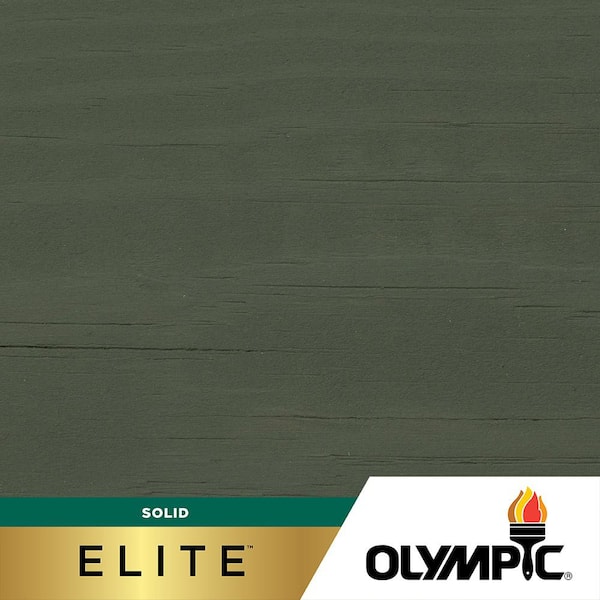 Olympic Elite 1 gal. Ebony Gray SC-1029 Solid Advanced Exterior Stain and Sealant in One