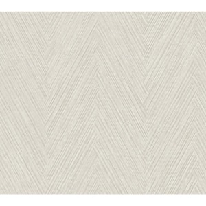 Thatched Chevron Light Neutral Wallpaper Roll