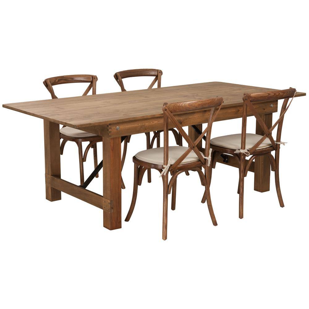 Antique Rustic Farm Table Set, Farm Table Dining Room Sets