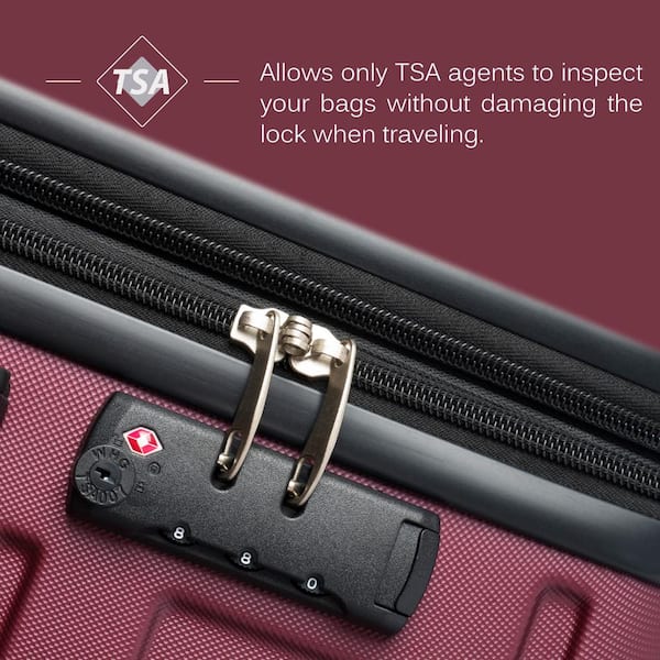 luggage with zipper lock