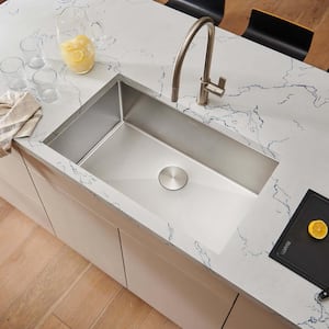 Undermount Stainless Steel 30 in. 16-Gauge Single Bowl Kitchen Sink