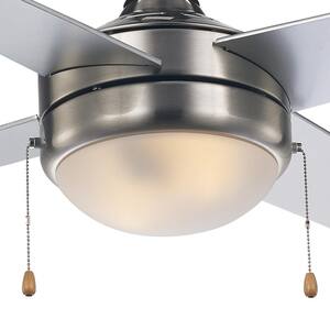 Cappleman 52 in. CFL Indoor Brushed Nickel Modern Ceiling Fan with Light Kit, 4-Blade