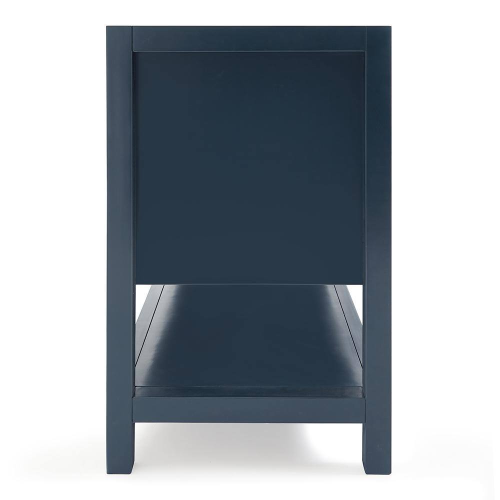 Magnolia 72" Midnight Blue Double Freestanding Vanity Cabinet