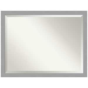 Brushed Nickel 43.5 in. H x 33.5 in. W Framed Wall Mirror