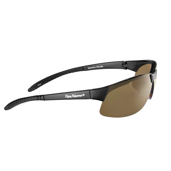 Flying Fisherman Maverick Polarized Sunglasses in Black Frame with Amber  Lens 7812BA - The Home Depot