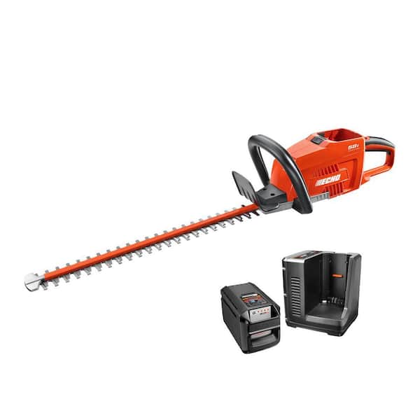 ECHO 24 in. 58V Lithium-Ion Brushless Cordless Hedge Trimmer - 2.0 Ah Battery and Charger Included