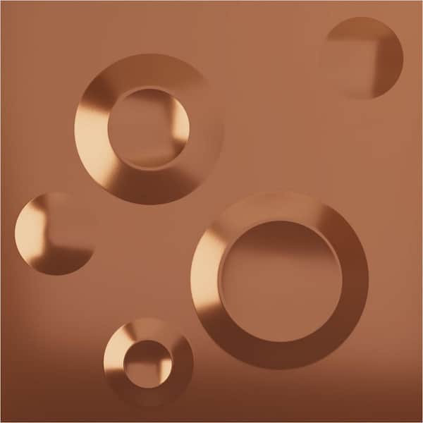 Ekena Millwork 11 7/8 in. x 11 7/8 in. Cole EnduraWall Decorative 3D Wall Panel, Copper (Covers 0.98 Sq. Ft.)
