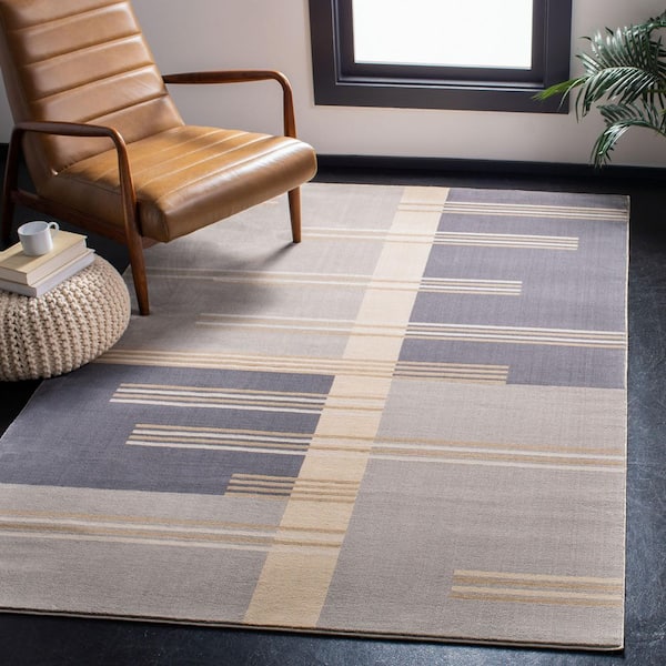 Orwell 5 ft. x 8 ft. Gray/Charcoal Abstract Geometric Area Rug