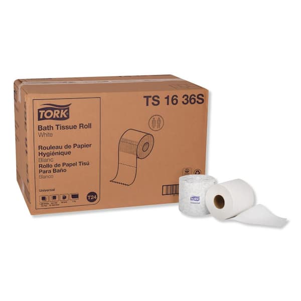 TORK Universal 1-Ply Toilet Paper Single Roll (1,000-Sheets per Roll 96 Rolls per Case)