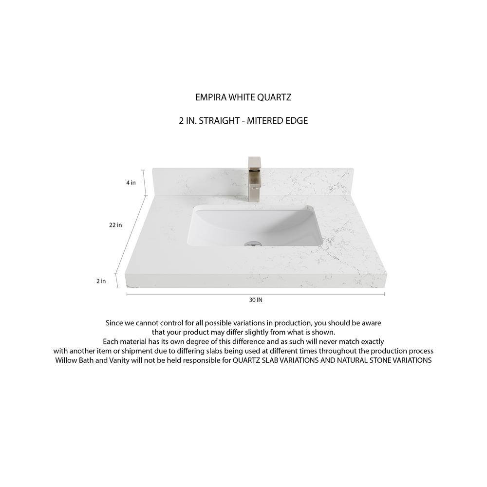 Roswell 30'' Black Floating Single Bathroom Vanity with White Top