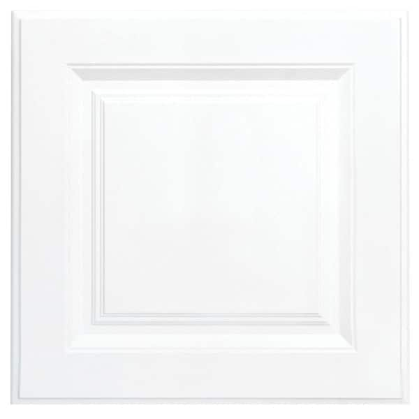 Hampton Bay Hampton 14.5 in. W x 14.5 in.H Cabinet Door Sample in Satin White