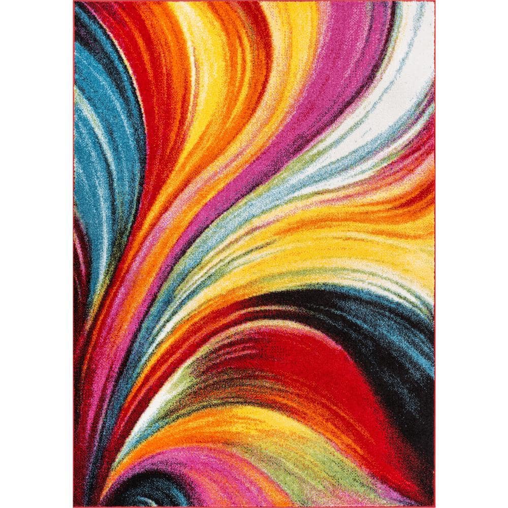 Well Woven Viva Pleasure Multi 8 ft. x 10 ft. Contemporary Area