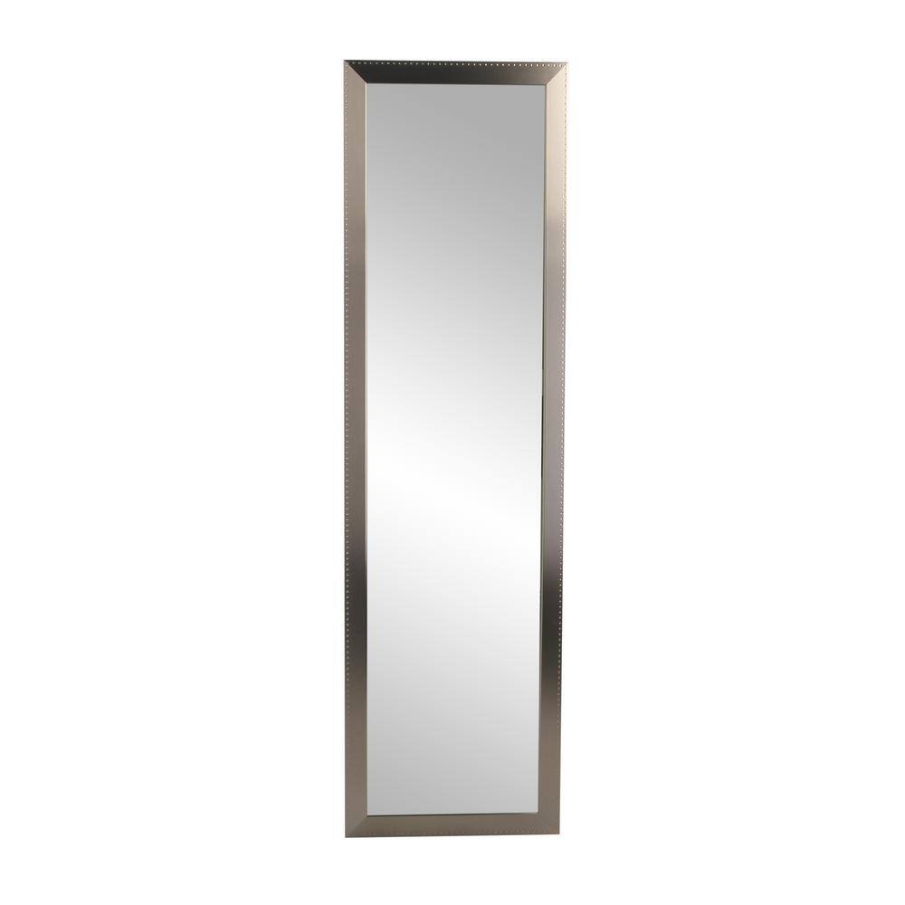 BrandtWorks Oversized Silver Over The Door Modern Mirror (69 in. H X 19 ...