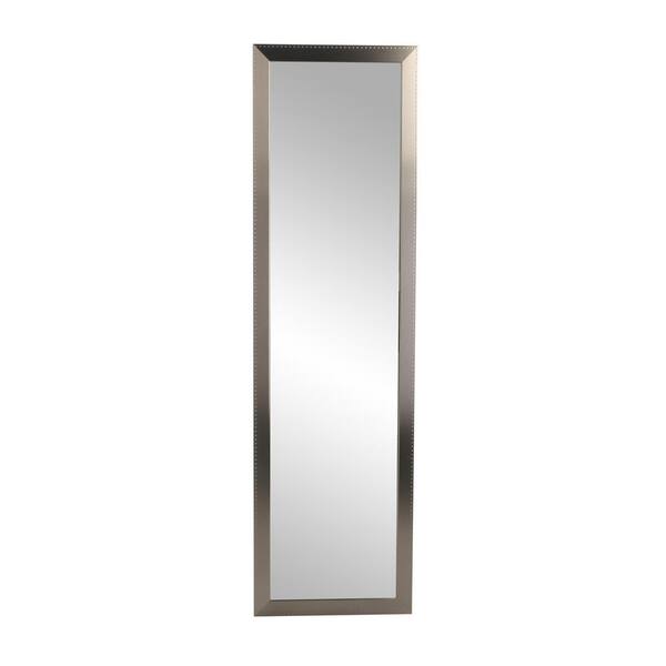 BrandtWorks Oversized Silver Over The Door Modern Mirror (69 in. H X 19.5 in. W)