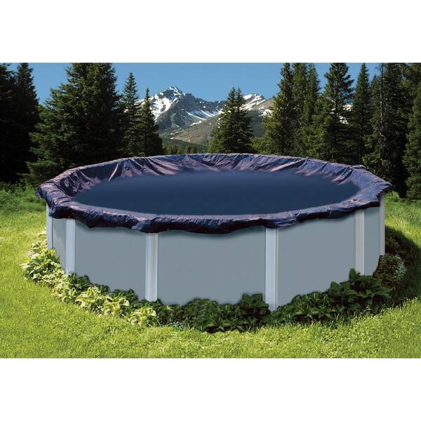 Winter Block 18 Ft Round Blue Above Ground Pool Cover Wc18r The Home Depot Winter Block 18 Ft Round, 18 Foot Round Winter Pool Cover