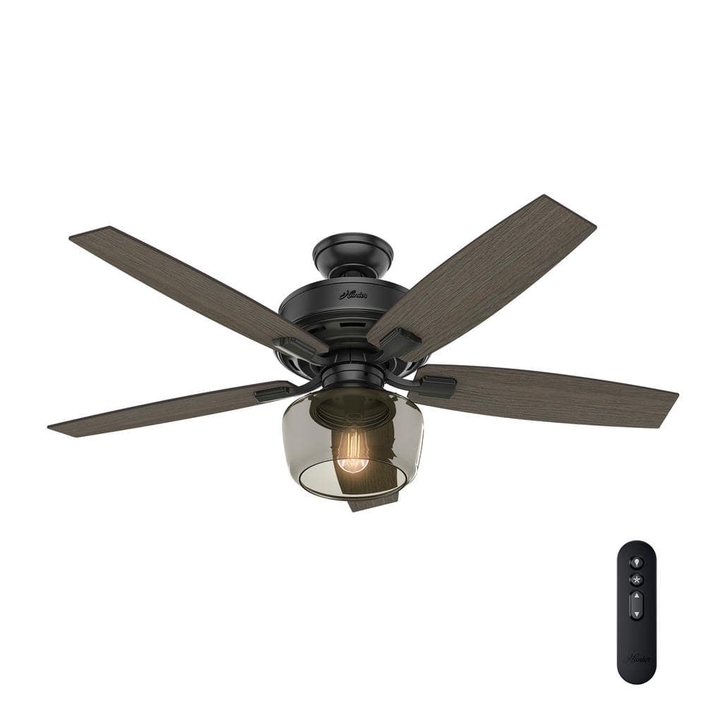 Bennett 52 in. LED Indoor Matte Black Ceiling Fan with Globe Light Kit and Handheld Remote Control price history on PriceWatchPro
