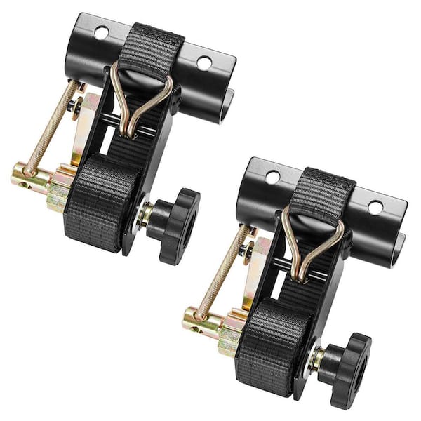 Ladder Rack Ratchet Straps, 1.87-2 in. Black, 1.5 in. W x 7.4 ft. L w/ Double J-Hooks, 500 lbs. Load Heavy Duty(2 Pack)