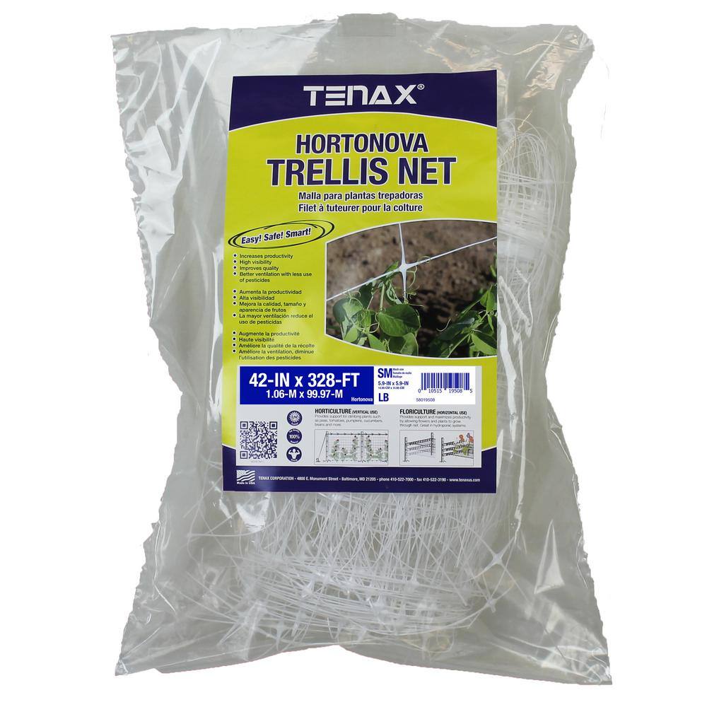 Tenax 42 in. x 328 ft. White Hortonova Plant Trellis Net 2A250005