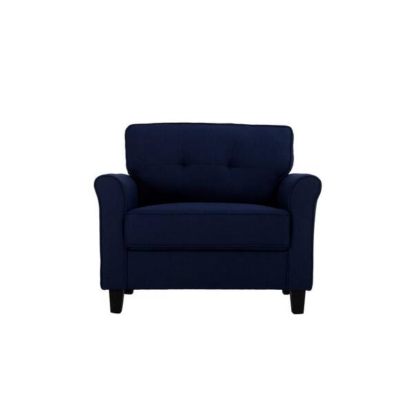 Lifestyle Solutions Harlem r Blue Upholstered Large Armchair